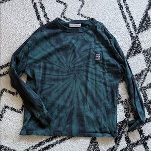 Zara Kids Tie-Dye Long Sleeve Tee - Green and Black